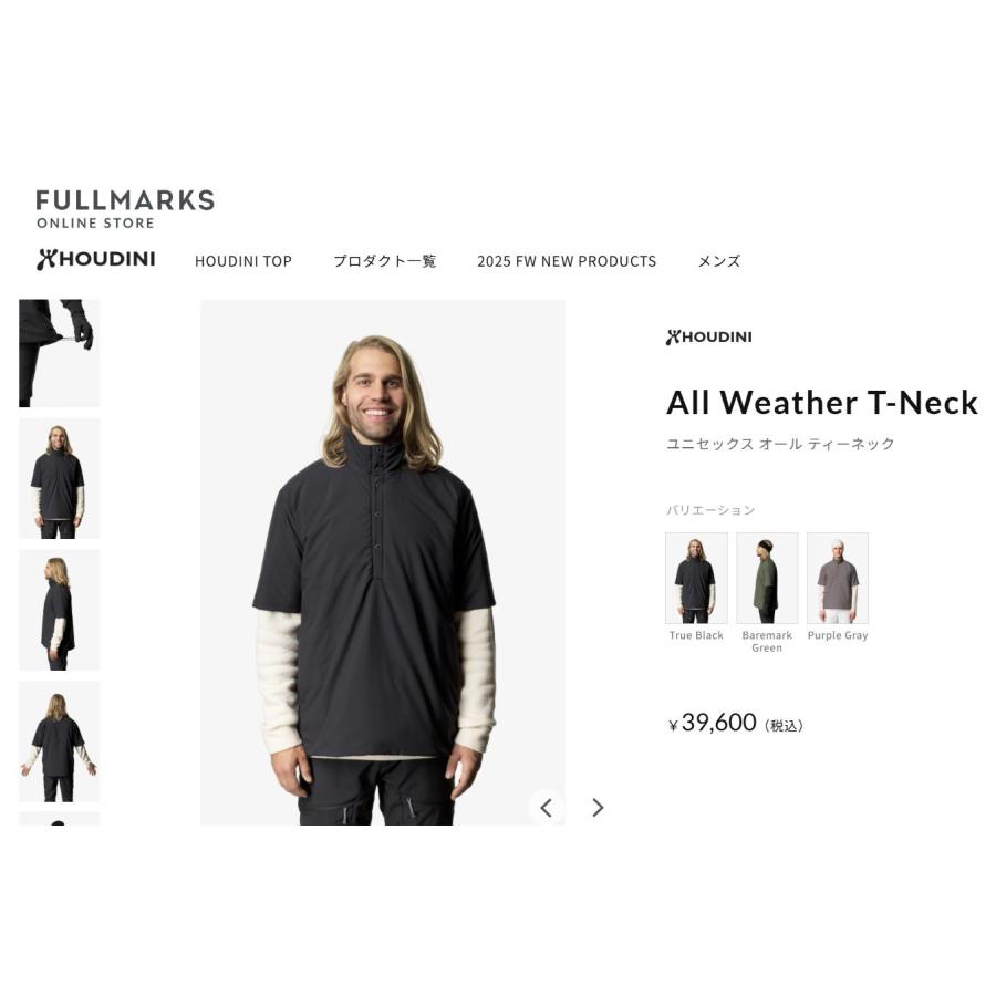 HOUDINI（フーディニ） HOUDINI All Weather T-Neck G61 Purple Gray