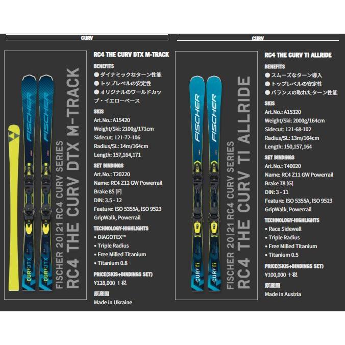FISCHER スキー 板 フィッシャー 2020 2021 RC4 THE CURV DTX M FISCHER スキー 板 フィッシャー 2020 2021 RC4 THE CURV DTX M