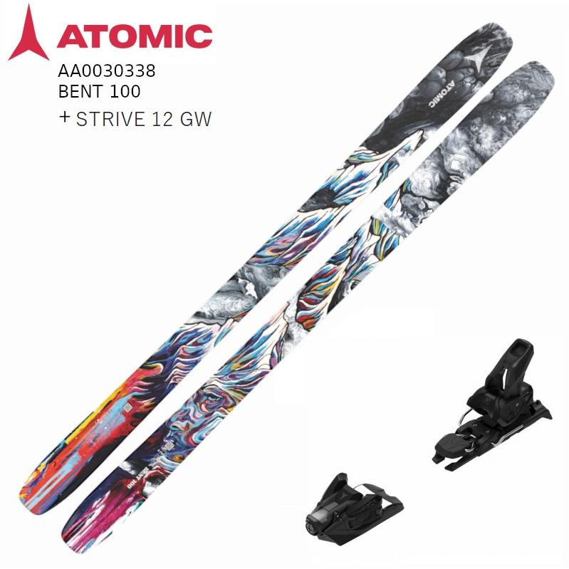 ATOMIC BENT 100 ビンディング付き BENT CHETLER アトミック スキー板 2025 ATOMIC 100 + STRIVE12 GW