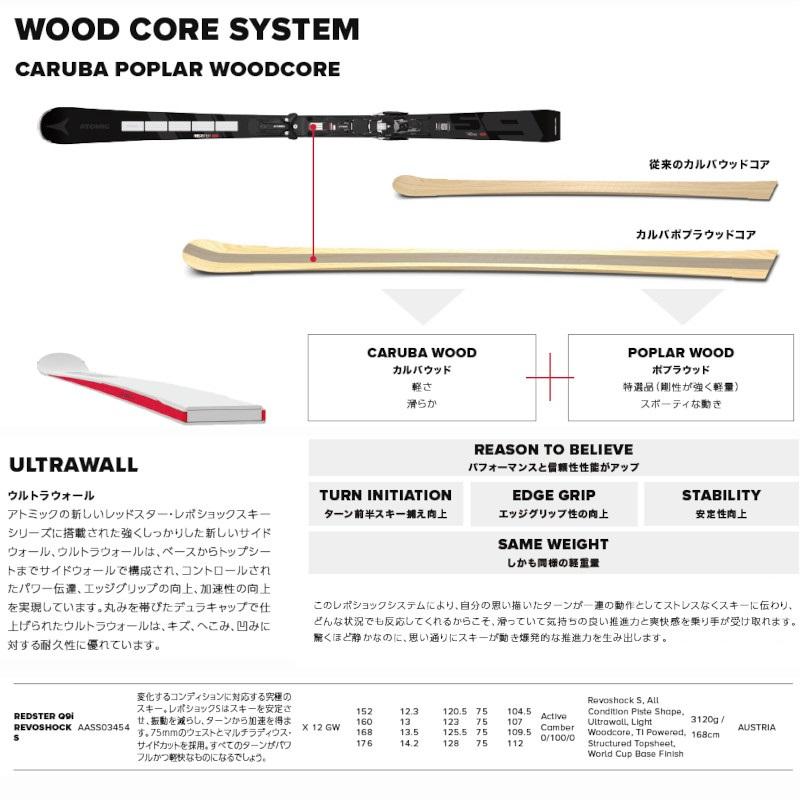 新品未使用ATOMIC REDSTERG9 FISレボショック180cm＋x12 REDSTER アトミック スキー板 2025 ATOMIC Q9i REVOSHOCK S + X