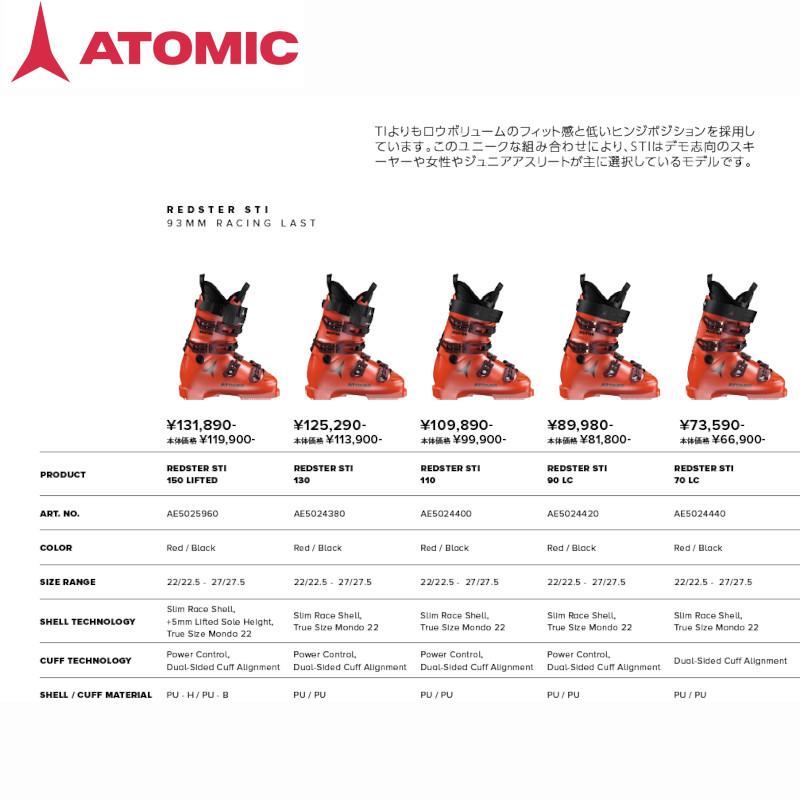 REDSTER アトミック スキーブーツ 2025 ATOMIC STI 130 レーシング
