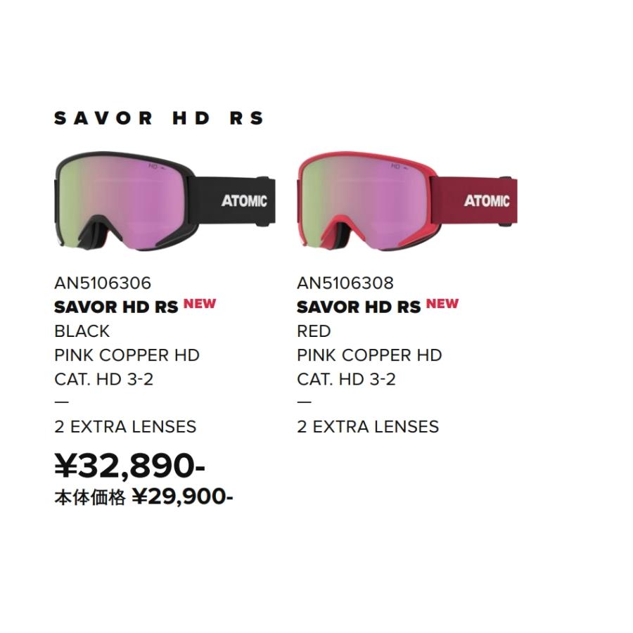 未使用保管品 ATOMIC アトミック ゴーグル ATOMIC（アトミック） ゴーグル ATOMIC SAVOR HD RS BLACK OTG LITE