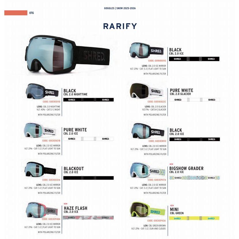 シュレッド 2025 2026 SHRED RARIFY BLACK CBL2.0 NIGHTTIME OTG 眼鏡対応レアリファイ スキー スノボ ゴーグル | SHRED | 02