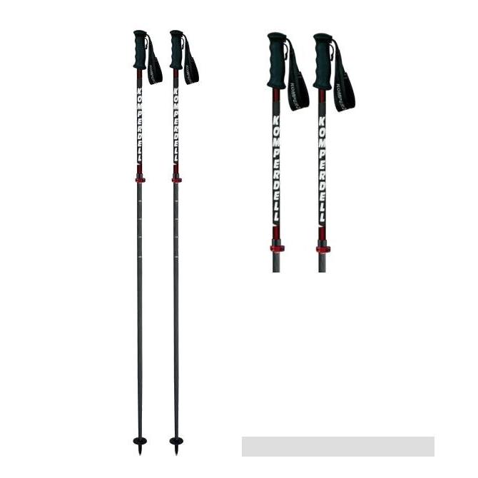 コンパーデル伸縮ポール美品 コンパーデル KOMPERDELL CARBON PRO VARIO JAPAN RED 伸縮ポール