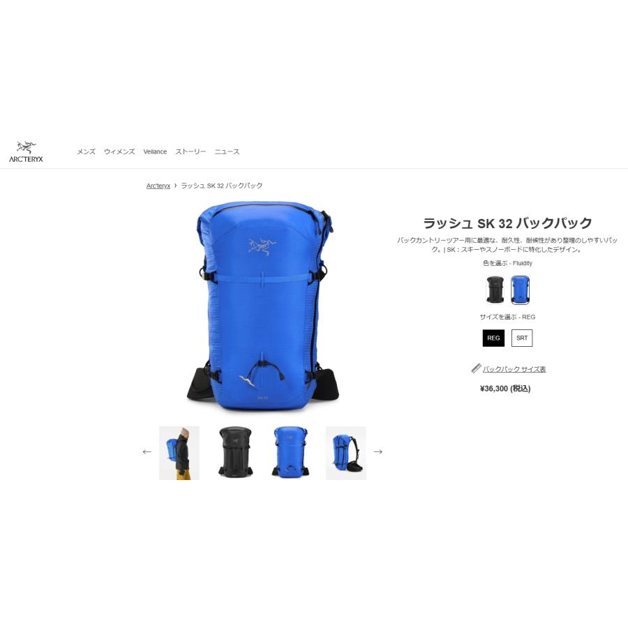 ARC'TERYX アークテリクス Rush SK 32 Backpack Fluidity BC ARC'TERYX アークテリクス Rush SK 32 Backpack Fluidity BC