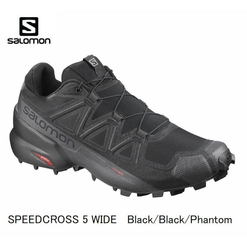 サロモン SALOMON SPEEDCROSS 5 WIDE Black Black Phantom L40793500 スピードクロス5
