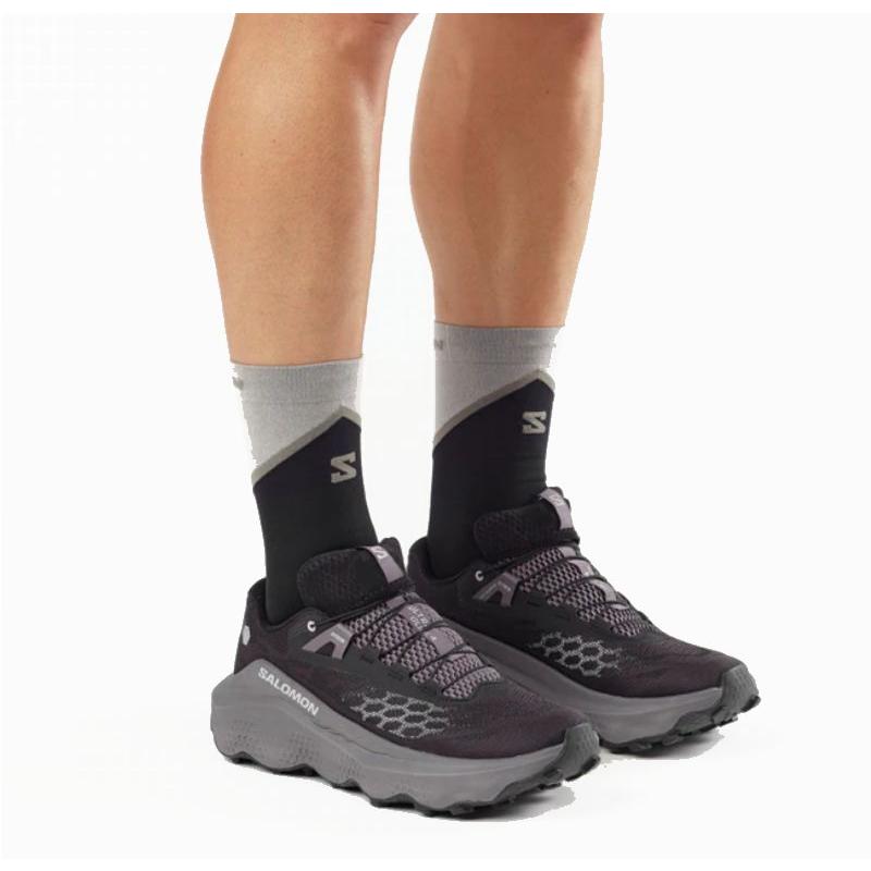 サロモン SALOMON ULTRA GLIDE 4 BLACK DARK GULL GRAY SILVER CLOUD L49141200 ウルトラグライド4 メンズ トレイルランニングシューズの画像