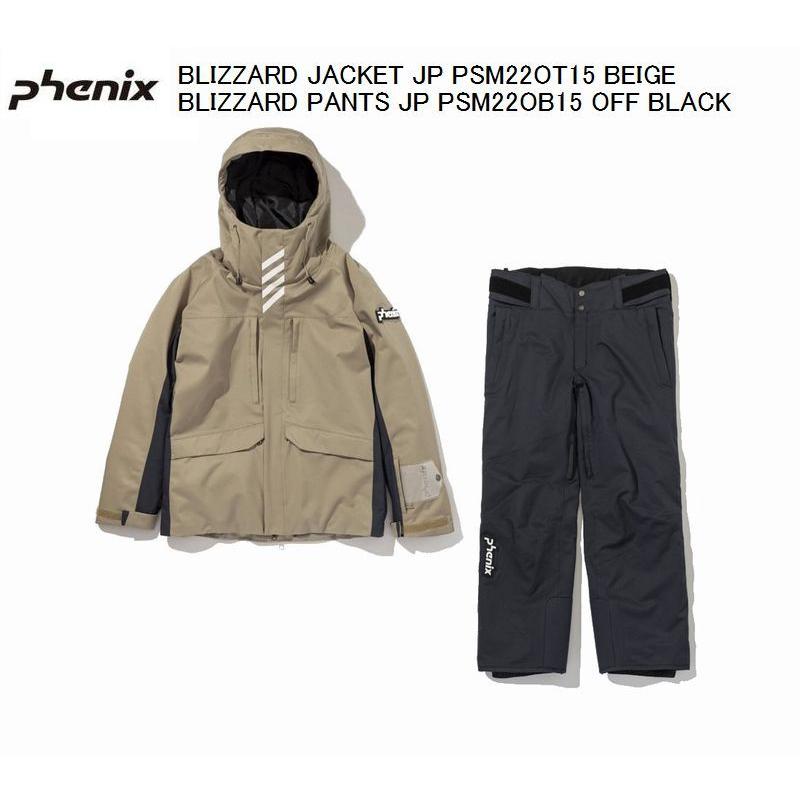 【人気商品！】フェニックス 2023 Phenix PSM22OT15 Blizzard Jacket Pnt JP スキーウエア BEIGE OFF BLACK ブリザード ベージュ オフブラック