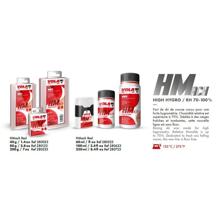 スキー ワックス VOLA ボラ H MACH HighHigro RacingWax レッド スキー ワックス VOLA ボラ H MACH HighHigro RacingWax レッド