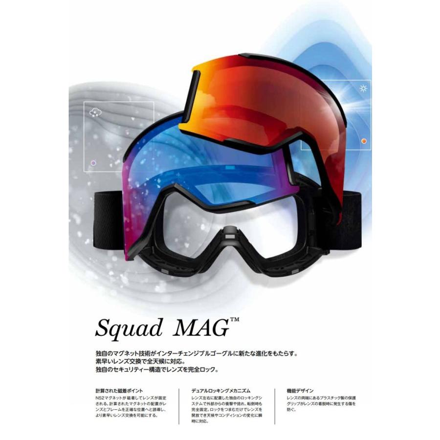 SMITH（スミス） ゴーグル (E)Squad MAG Bk CP Sun Black Gold Mirror