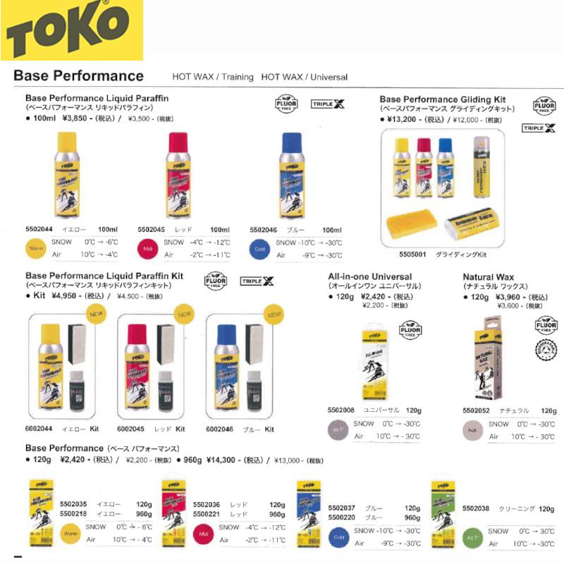 TOKO（トコ） TOKO BASE PERFORMANCE CLEANING WAX 120g クリーニング