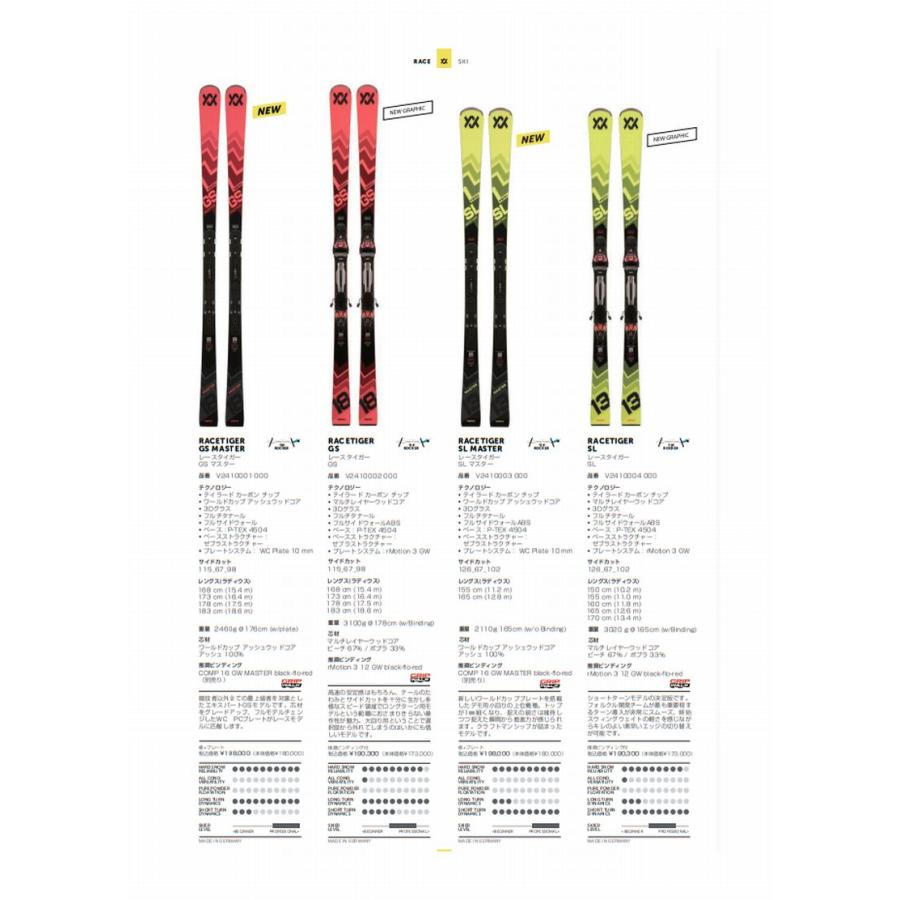 RACETIGER フォルクル スキー板 2025 VOLKL SL + rMOTION3 12 GW