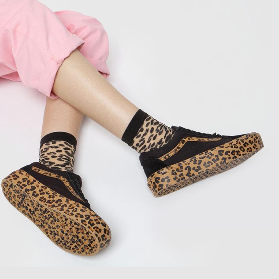 platform vans leopard