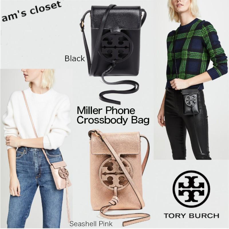 Tory Burch トリーバーチ Miller Phone Crossbody Bag ポシェット 携帯 スマートフォン 斜め掛け ポーチ レザー  LA直輸入 正規品 送料込み :nocci181tb-millerphone-crossbody:ams closet - 通販 - 