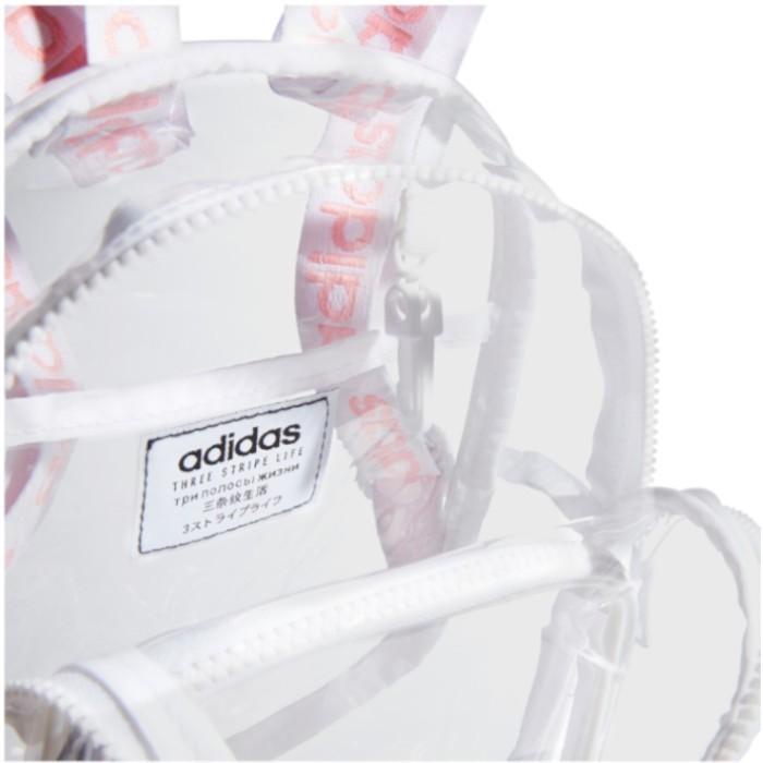 adidas clear mini backpack white