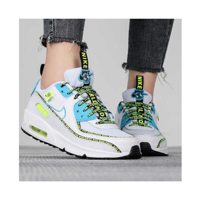 NIKE Air Max 90 SE ナイキ エアマックス90 World Wide ワールドワイド GS ホワイト レディース可  CV7665-100 US正規品 送料無料 US直輸入