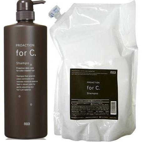 ナンバースリー 003 ／ forC. ／ プロアクション フォーシー シャンプー 1000ml ポンプ【6個セット】 ☆【送料無料】ナンバースリー 003 / forC. プロアクション フォーシー