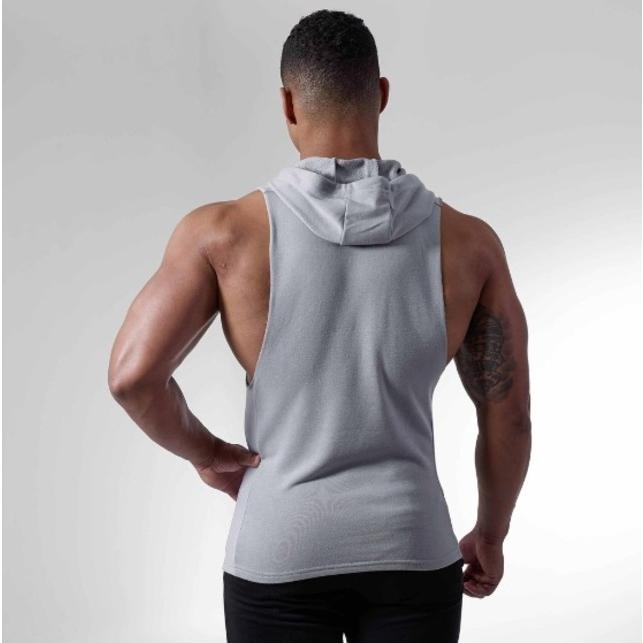 GymShark ジムシャーク Drop Arm Sleeveless Hoodie フーディ - ライト
