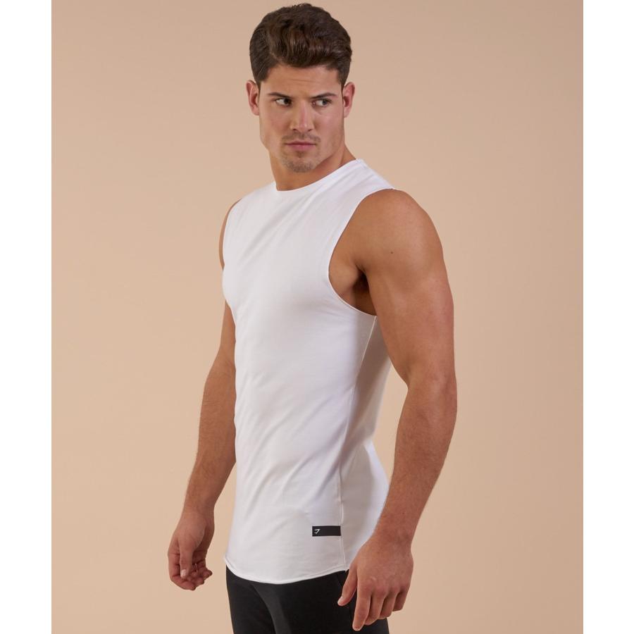 ジムシャークＬサイズ GymShark ジムシャーク eaze tank ホワイト White Lサイズ メーカー直