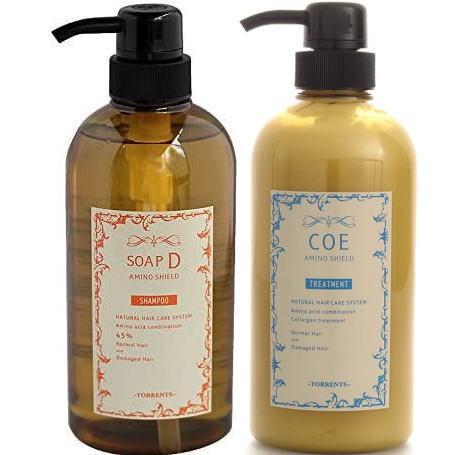 【正規品販売商品】アミノシールド ソープD 500ml シャンプー  +  COE トリートメント 500ml  2セット 正規品販売商品 アミノシールド ソープD 500ml シャンプー + COE