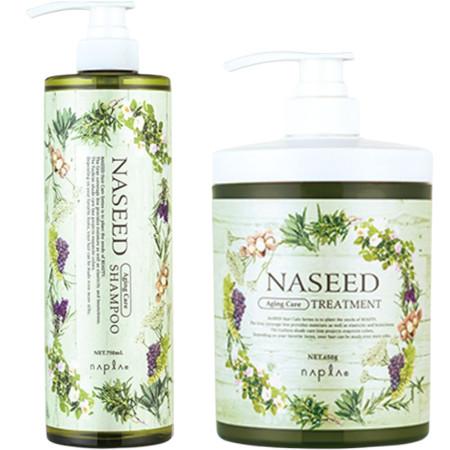 送料無料 ナプラ ／ ナシード エイジング シャンプー 750ml ＆ エイジング トリートメント 650g セット 送料無料 ナプラ ／ ナシード エイジング シャンプー 750ml