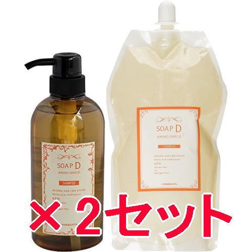【正規品販売商品】アミノシールド ソープD 500ml ＆ 1000ml リフィル 2セット シャンプー 正規品販売商品】アミノシールド ソープD 500ml ＆ 1000ml リフィル 2