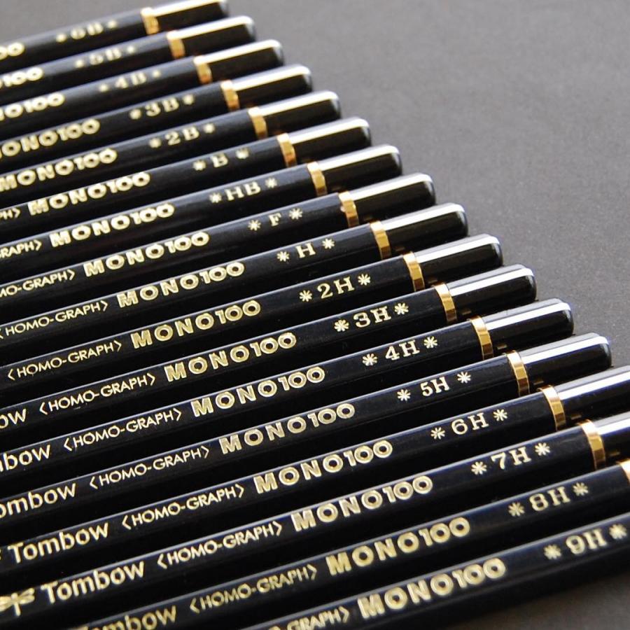 トンボ Tombow 鉛筆 モノ100 MONOシリーズの最高級鉛筆 6角軸 12本入り F:MONO-100F｜amugis-official｜02
