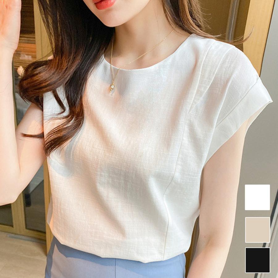 Dewlily 半袖ラウンドネックブラウス レディース トップス 春服 夏 10