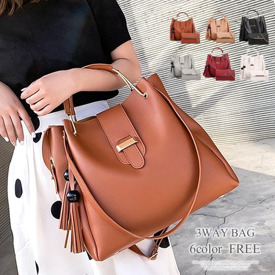 ３wayバッグ3点セット 大容量 便利 通勤 ショルダー シンプル レディース Vl 5540 Amulet Shop 通販 Yahoo ショッピング