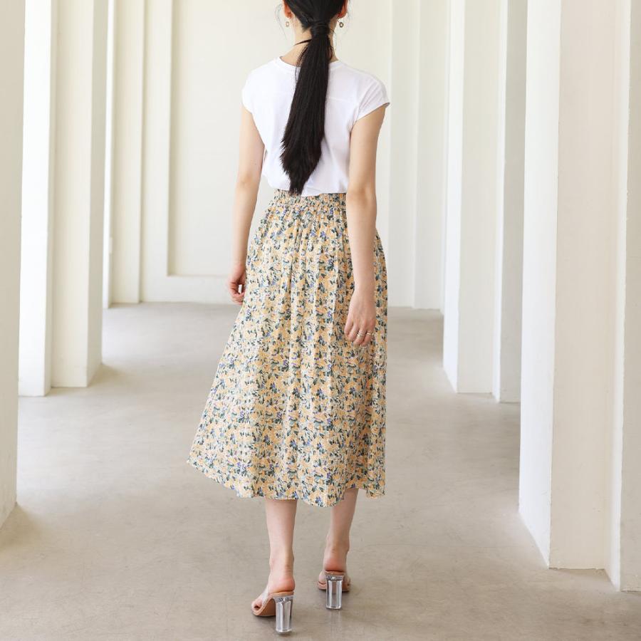 花柄Aラインスカート スカート ロング丈 ロングスカート Aライン 花柄
