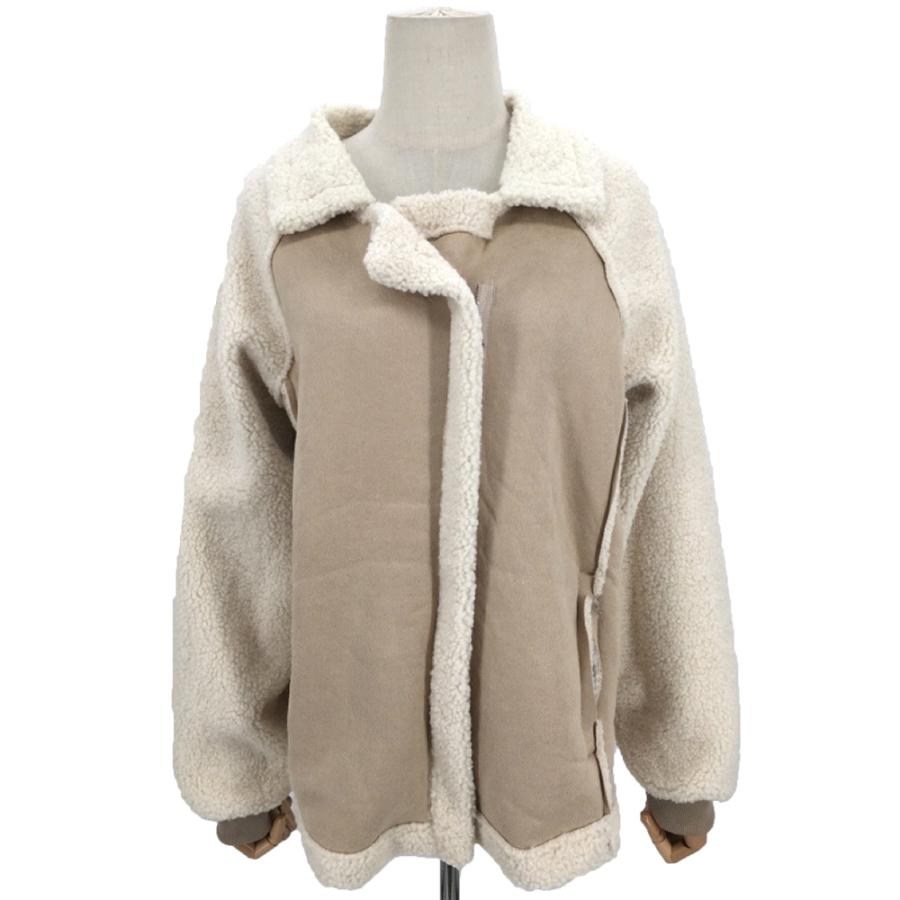 ボアジャケット レディース アウター 長袖 秋服 冬服 10代 20代 30代