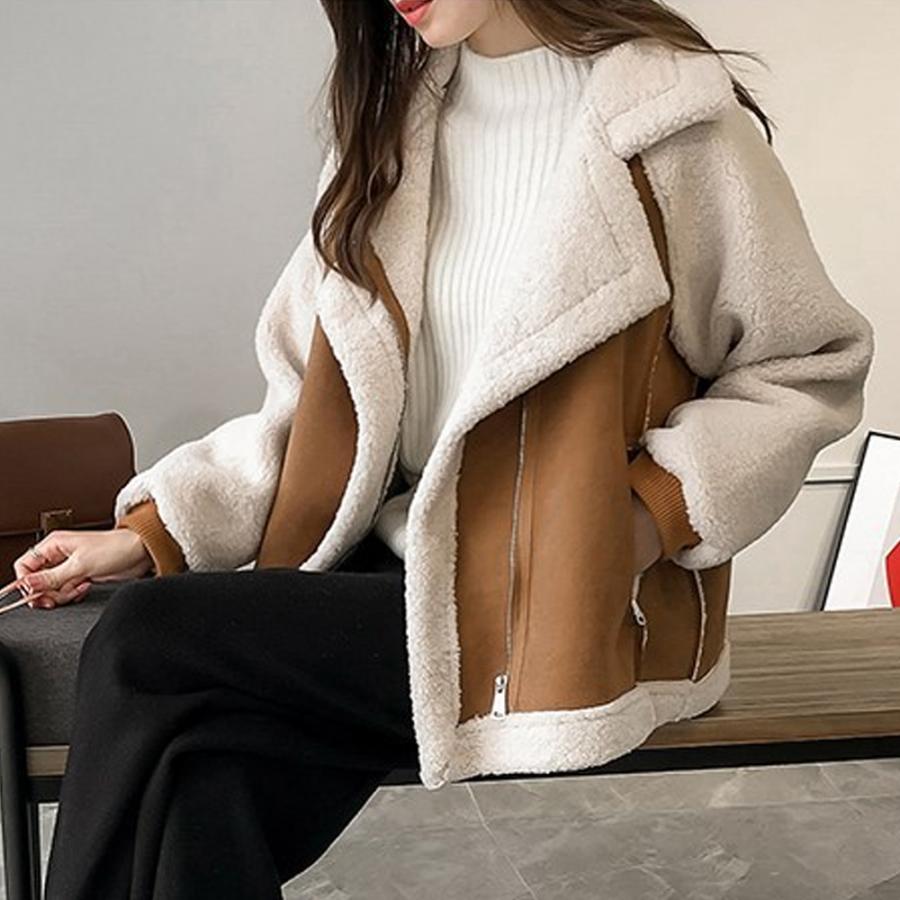 ボアジャケット レディース アウター 長袖 秋服 冬服 10代 20代 30代 