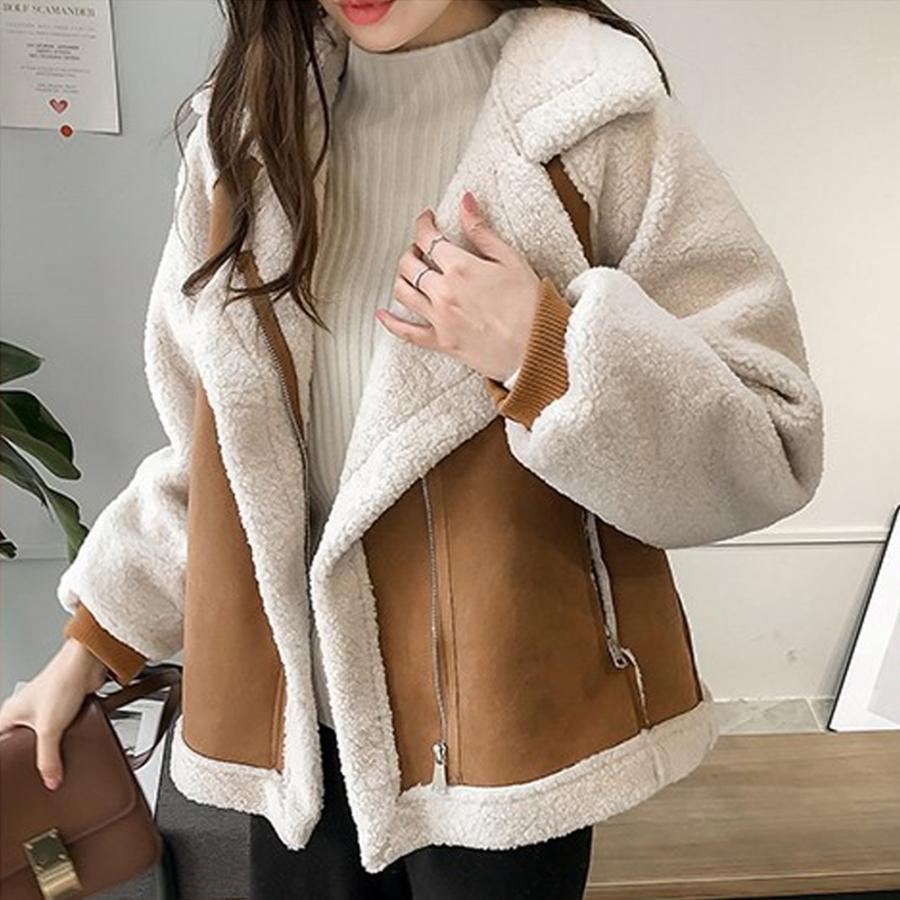 ボアジャケット レディース アウター 長袖 秋服 冬服 10代 20代 30代 