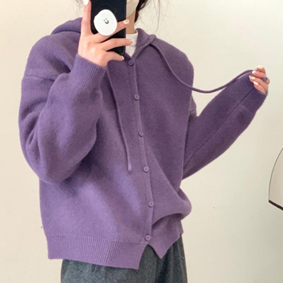 ニットパーカー紫 M53.（エムゴーサン）｜ニットパーカー（Lavender,Shocking Pink