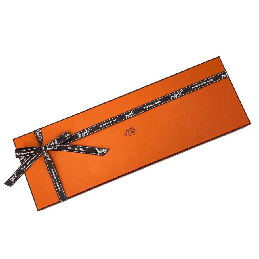 HERMES　エルメス　ネクタイ　ファソネ　総H柄 H織　オレンジ　橙色　シルク HERMES エルメス ネクタイ 