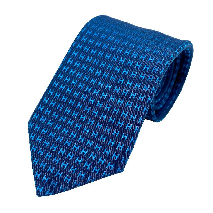 HERMES エルメスネクタイニットタイ4way ファソネH柄