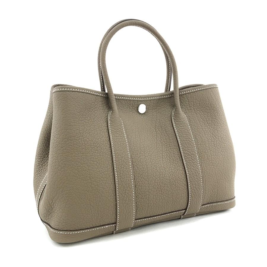 当店の記念日 Hermes エルメス Tpm ガーデンパーティー ハンドバッグ Hermes エルメス ハンドバッグ シルバー金具 Etoupe エトゥープ Negonda ネゴンダ Party Garden Tpm ガーデンパーティー トートバッグ バッグ