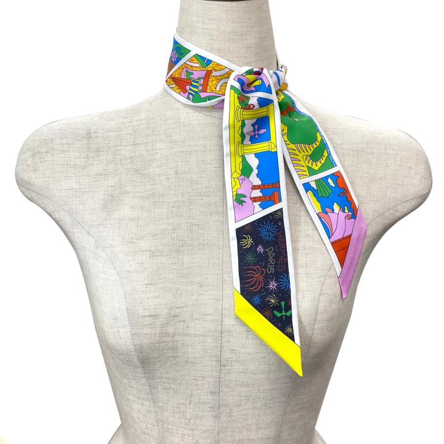 エルメス HERMES ツイリー Factory Suite Twilly スカーフ Jaune Vif