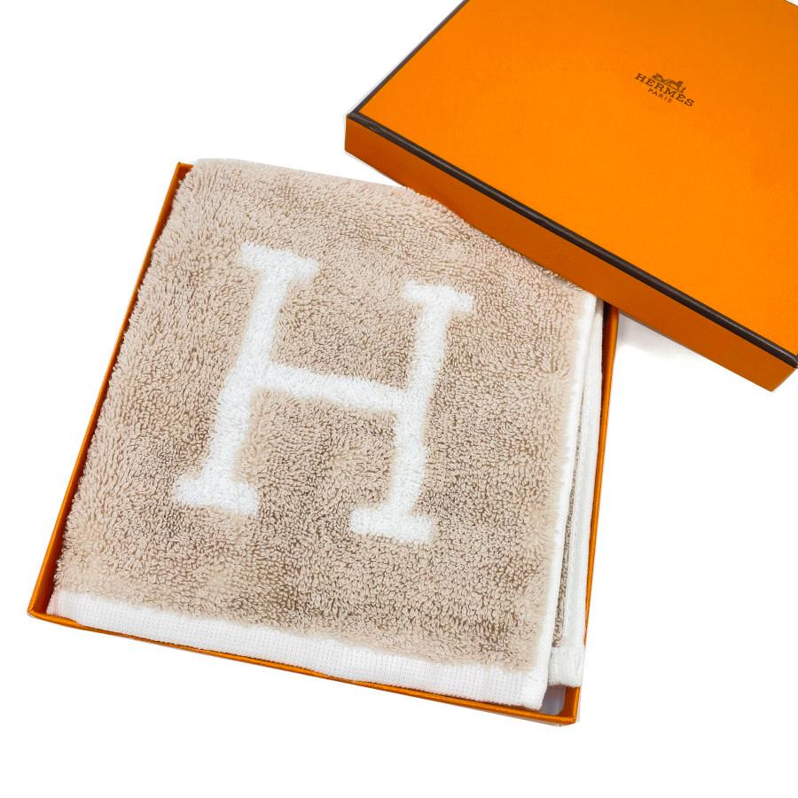 日本限定モデル】 エルメス HERMES ハンドタオル アヴァロン コットン