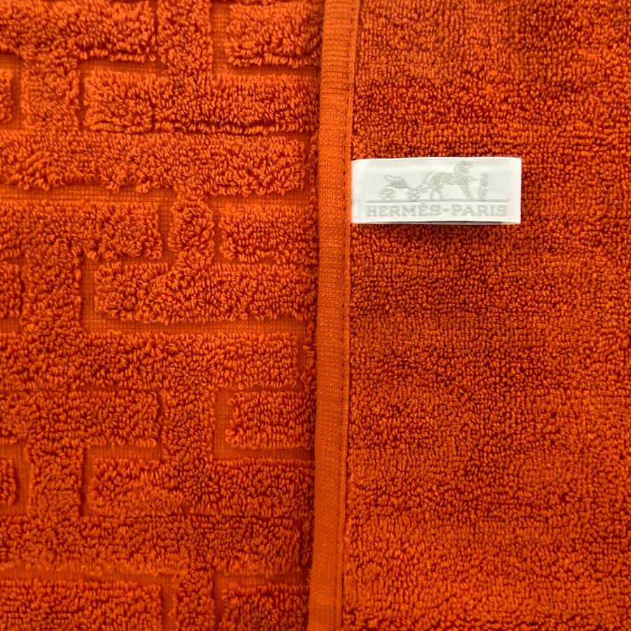 エルメス HERMES タオル ゲストタオル 大判 ステアーズ オランジュ 