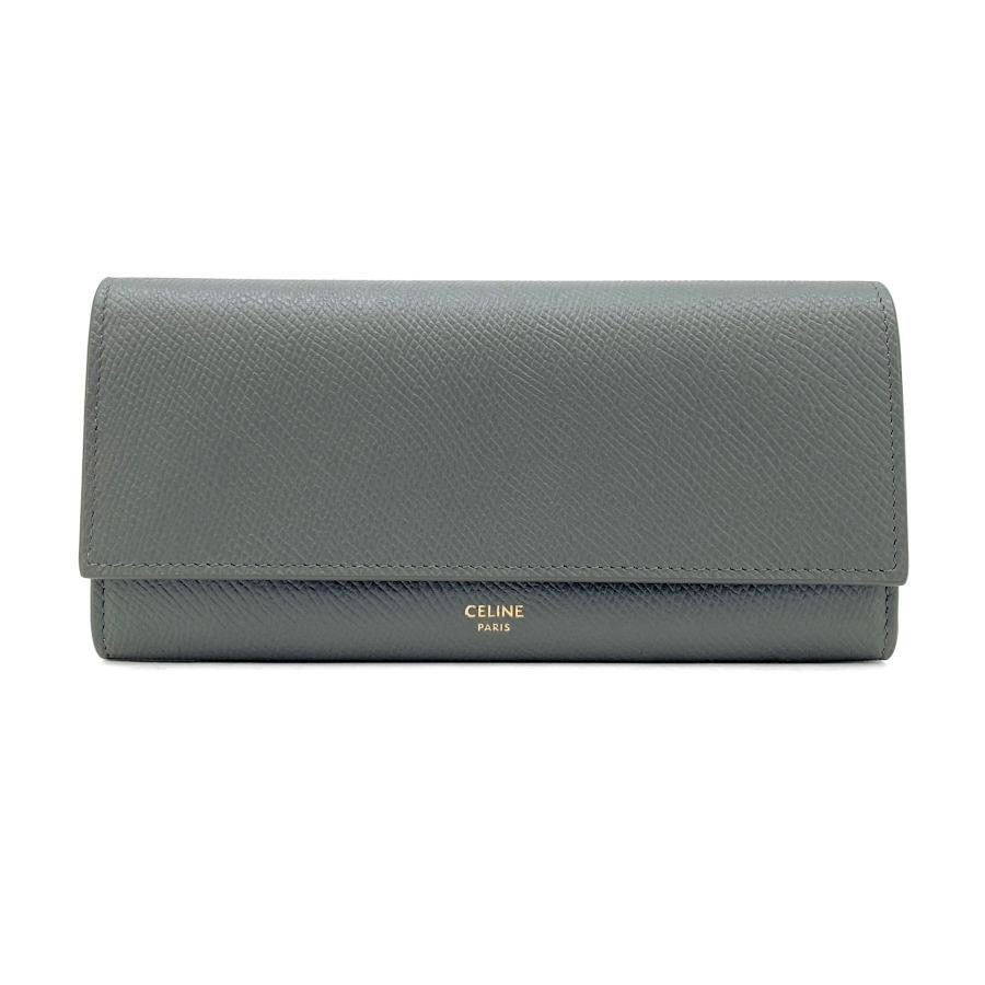セリーヌ CELINE 長財布 ラージ フラップウォレット ミディアムグレー 