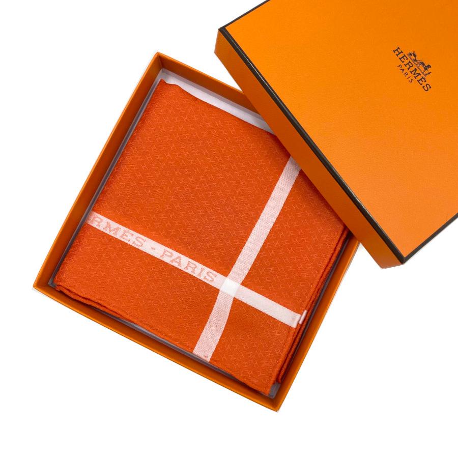 新品】エルメス HERMES ハンカチーフ ハンカチ ジャカード H 