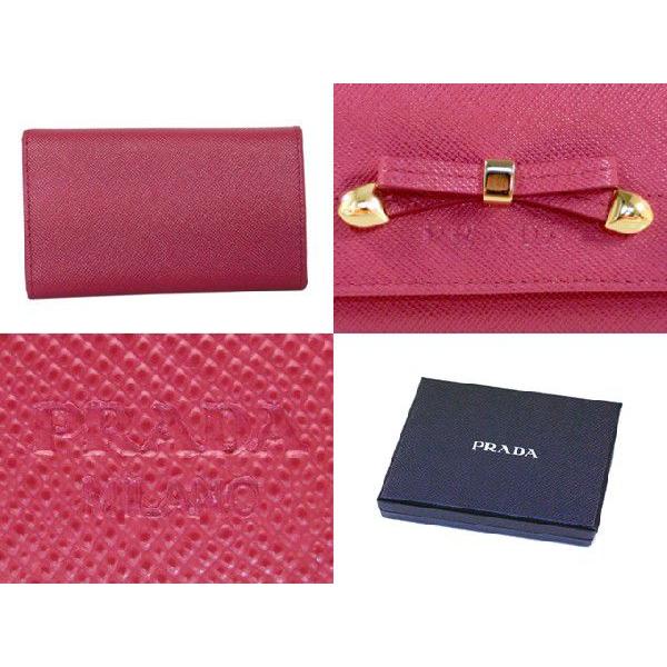 プラダ キーケース PRADA リボン 型押しレザー ピンク 1M0222 SAFFIANO CHIC PEONIA   レディース メンズ ブランド 新作｜amulet｜04