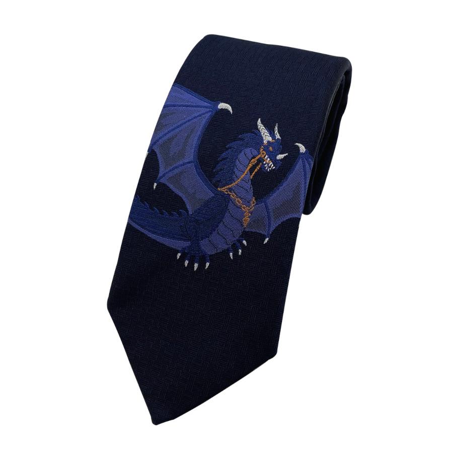 エルメスネクタイ 濃紺 シルクタイ 剣先幅 約7cm