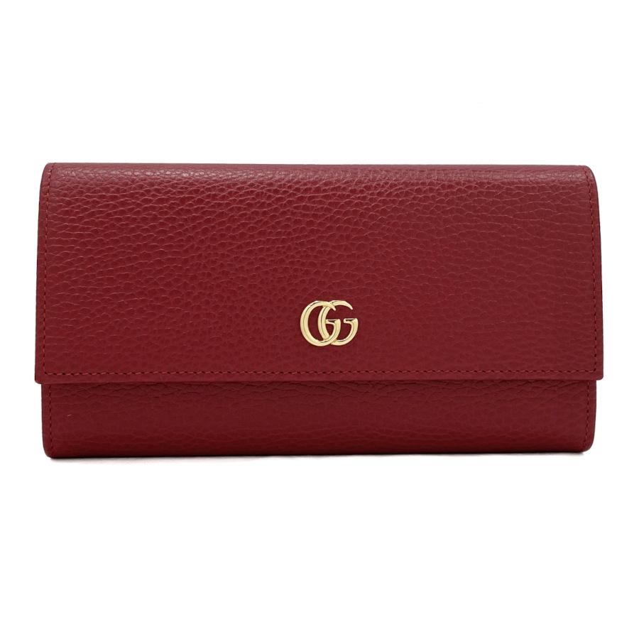 新品】グッチ GUCCI 長財布 財布 二つ折り フラップ プチ マーモント 