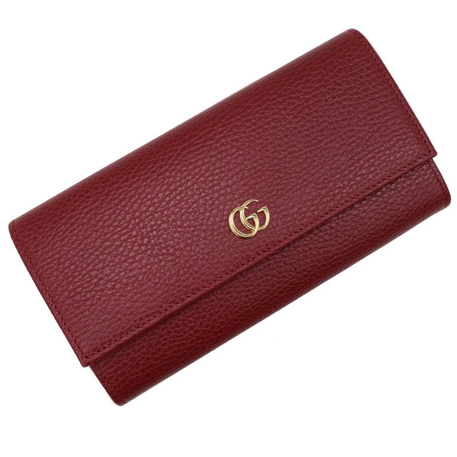新品】グッチ GUCCI 長財布 財布 二つ折り フラップ プチ マーモント 