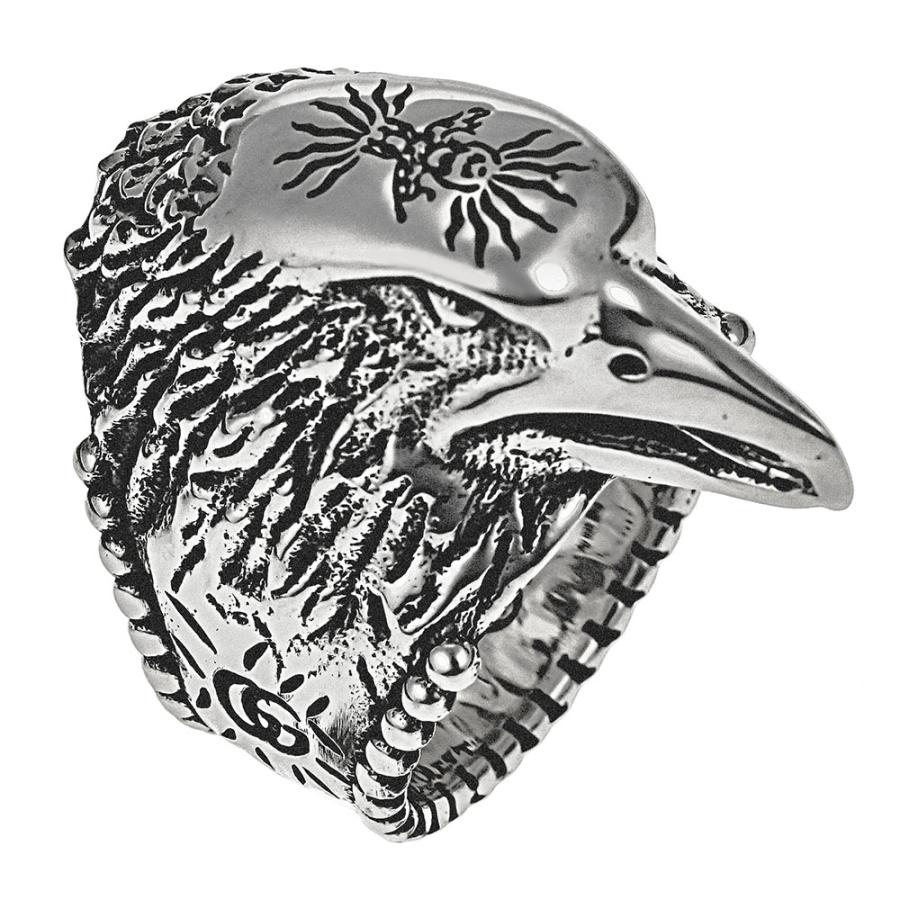 訳あり商品 指輪 Gucci グッチ アクセサリー レディース メンズ リング 指輪 Gucci グッチ リング 0811 J8400 シルバー イーグルヘッド アンガーフォレスト アクセサリー レディース メンズ メンズアクセサリー
