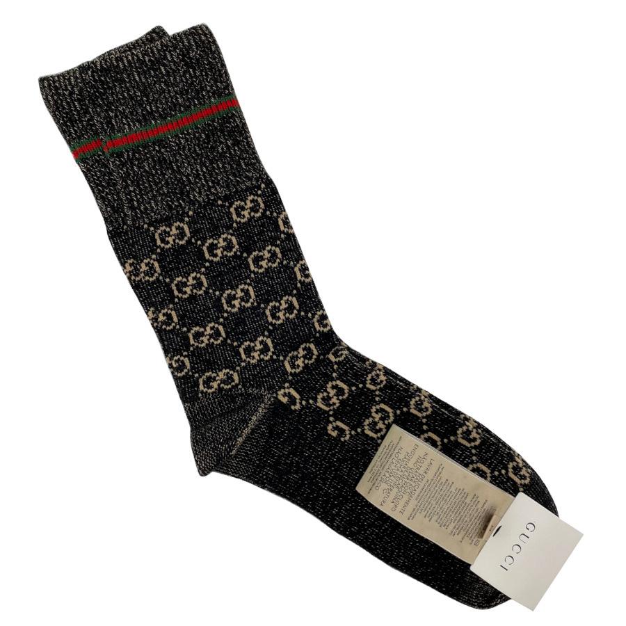 円 大量入荷 グッチ Gucci ウェブ Ggコットン ソックス 靴下 メンズ M Gg パターン ロゴ ブラック ベージュ レッド グリーン 黒 赤 緑 4g056 1078 新品