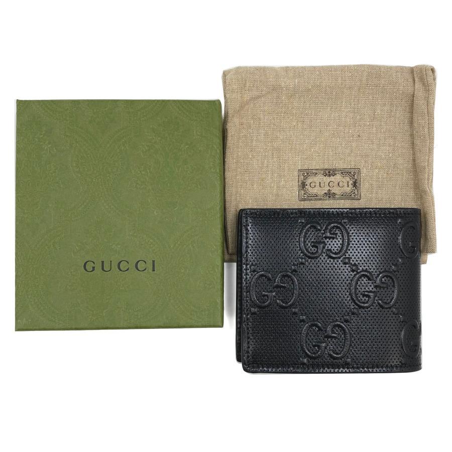 グッチ GUCCI 二つ折り 財布 GGエンボス コインウォレット インター