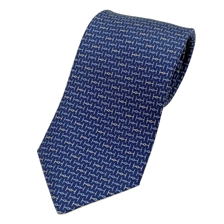 エルメス HERMES ネクタイ シルクツイルタイ ツイルビー 8cm 《H 